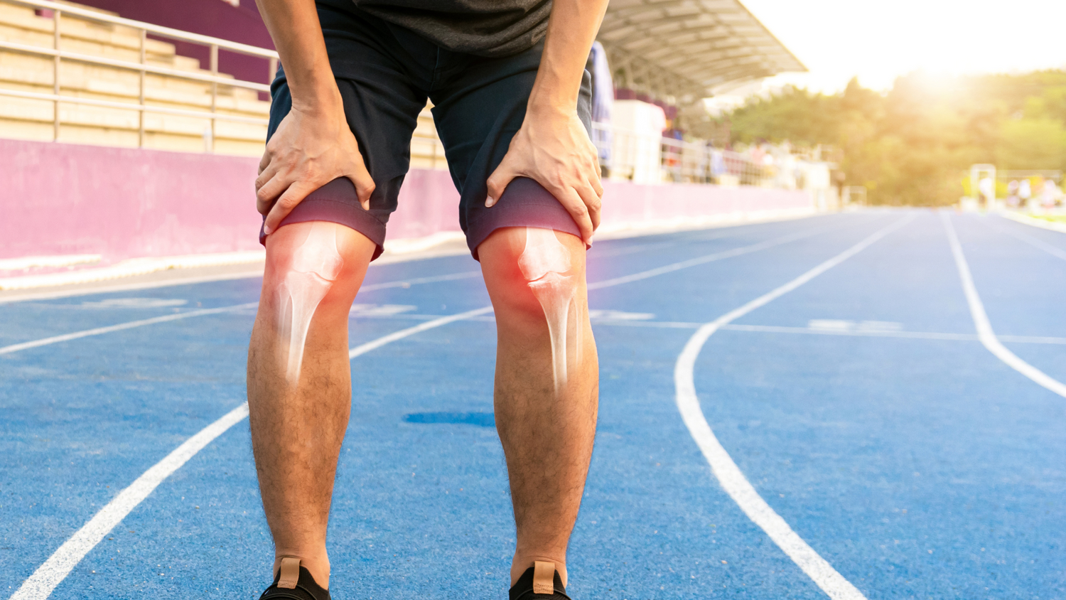 Sportifs avec des douleurs articulaires au niveau du genou